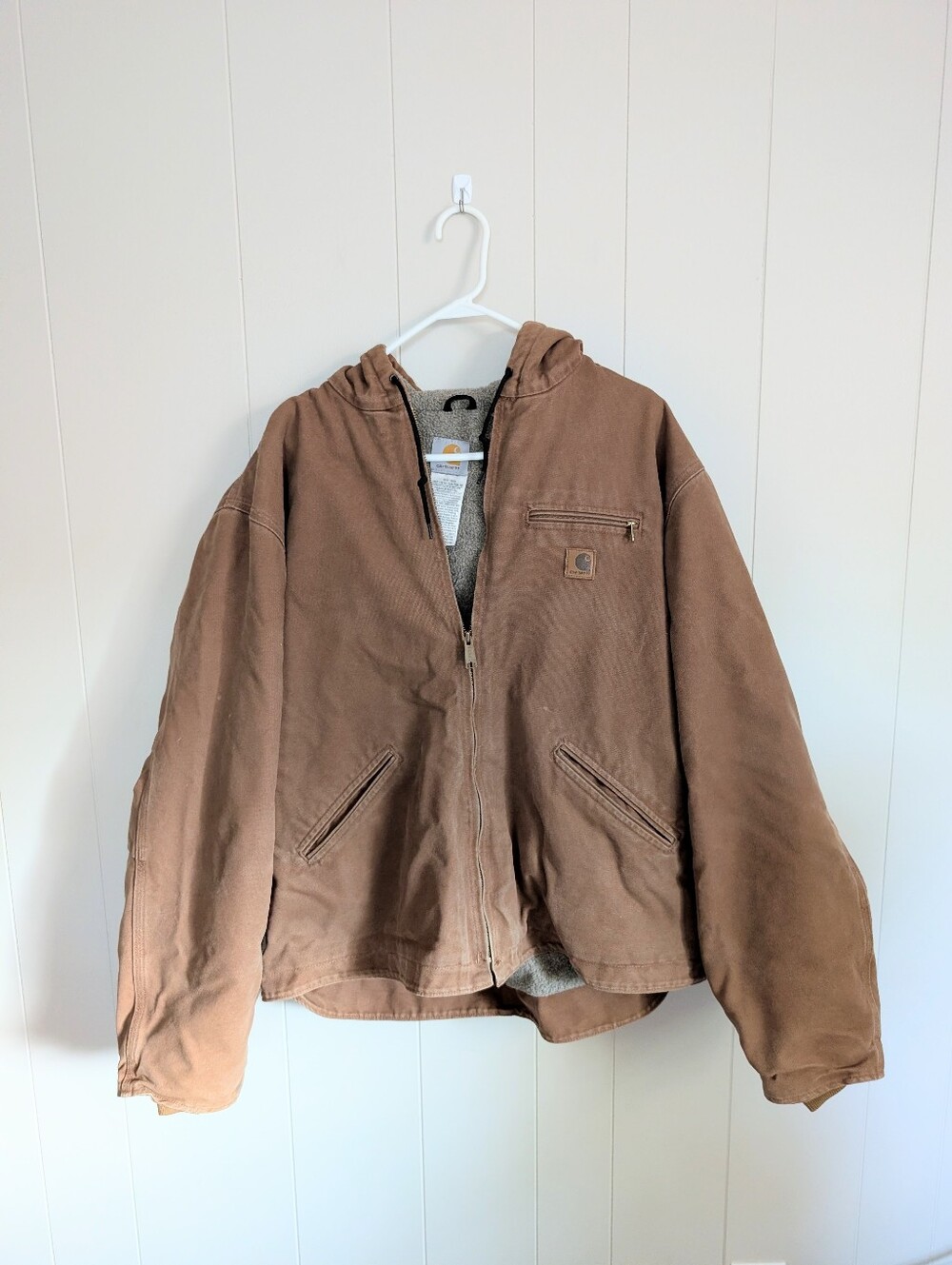 Carhartt Vintage Sandstone Sierra Duck Canvas Hooded Jacket Size 2X